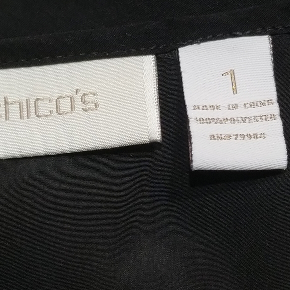Chico's Blk Tunic SZ.1 - Picture 14 of 14